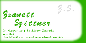 zsanett szittner business card